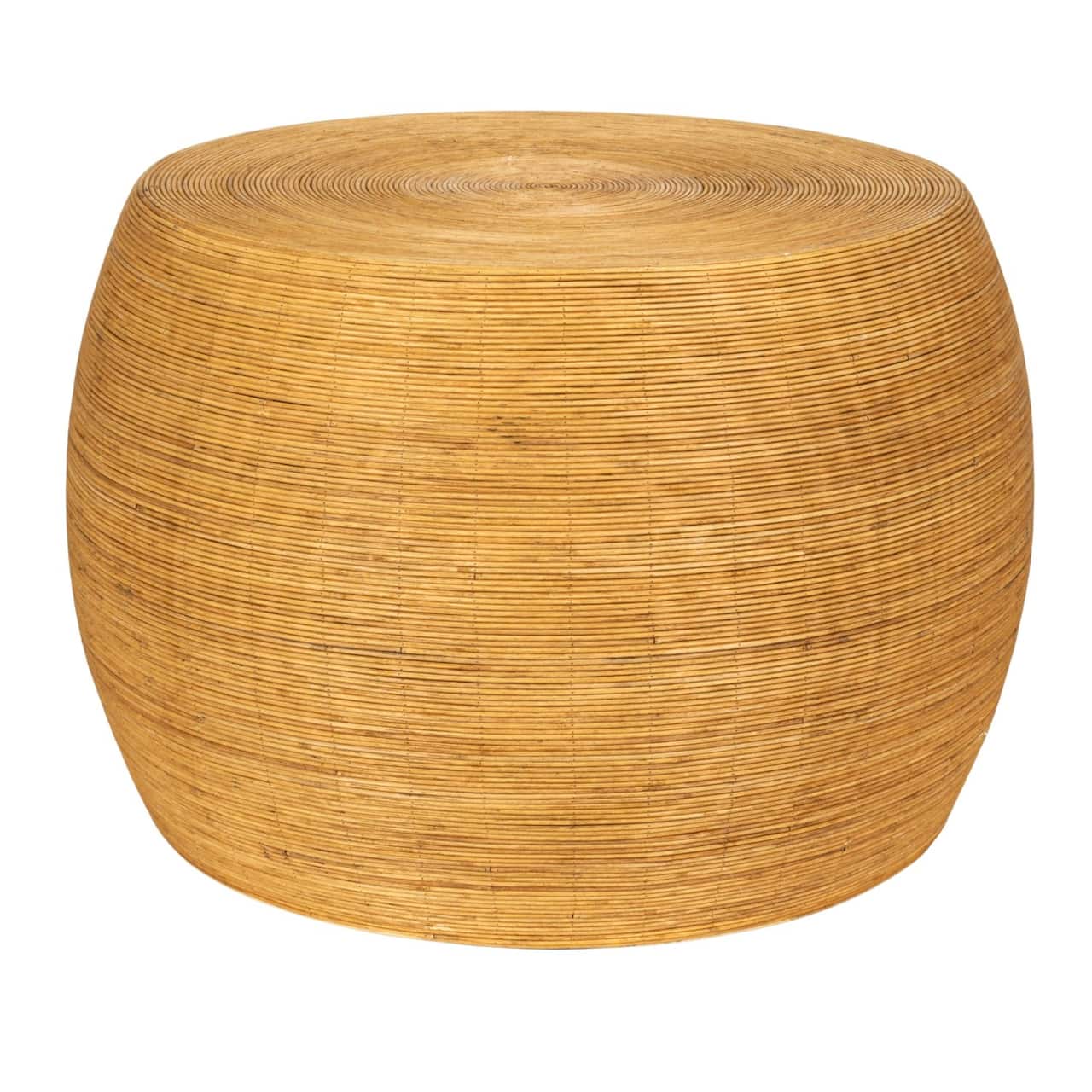 Hello Honey® 18" Natural Wide Rattan Round Accent Table